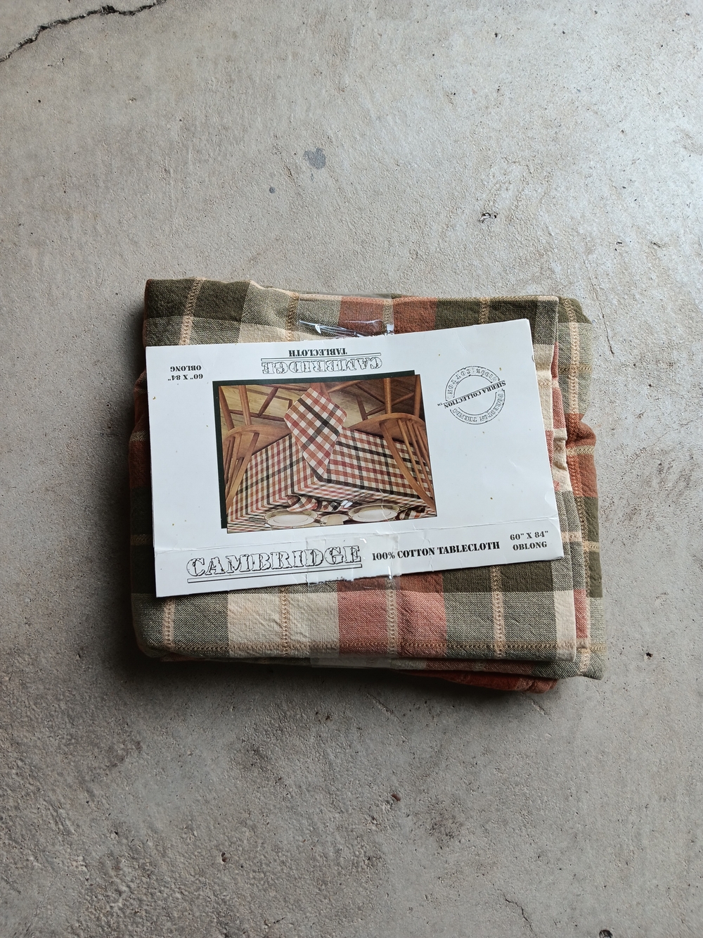 Cambridge Tablecloth 100% Cotton Farmhouse Autumn 60 inches by 84 inches oblong